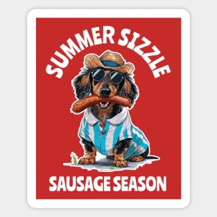 Summer Sizzle Sausage Season - Dachshund - BBQ Magnet